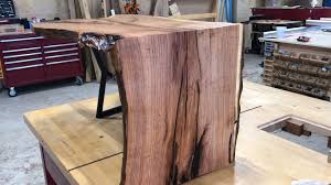 Modern live edge lake coffee table. Diy Modern Live Edge Waterfall Coffee Table Wilker Do S