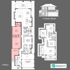 This modern farmhouse design has multiple gables, mixed use of siding and dark stained accents accentuate the style. Multi Generational Homes