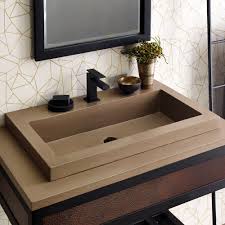 With its gently curved, organic shape, the iron plains sink combines distinctive style with the extreme durability, strength and vintage soul of kohler enameled cast iron. Trough 3019 30 Inch Concrete Trough Bathroom Sink Native Trails