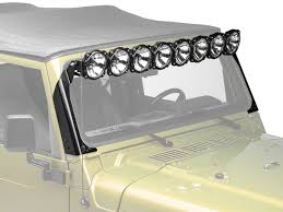 Kc Hilites Wrangler 50 In Gravity Pro6 Led Light Bar W Windshield Mounting Brackets 91312 97 06 Jeep Wrangler Tj Free Shipping
