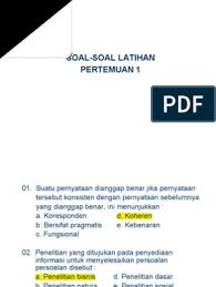 Sebelumnya kami juga telah berbagi soal ujian ut pgsd semester 4 terakhir kami membagikan soal ujian ut pgsd idik4012 manajemen berbasis sekolah yang bisa anda pelajari jari juga jika mata kuliah tersebut akan. Latihan Metode Penelitian Smstr 4