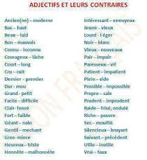 Antique metal kitchen tables expands antonyme de sympathique conjugation. Adjectives Leurs Contraires French Adjectives French Language Lessons French Words