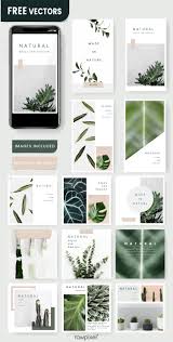 Download Premium Vector Of Natural Social Media Template Vector 579556 Social Media Template Instagram Design Instagram Template Design