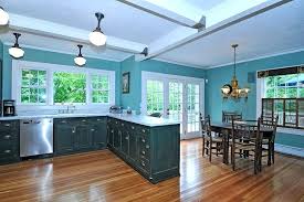 Kitchen Blue Walls White Cabinets Blue Kitchens With Brown Cabinets Cream Fabric Small Rugs Above F Blue Kitchen Walls Kitchen Design Color Light Blue Kitchens