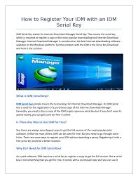 Internet download manager serial number free download windows 10. How To Register Your Idm With An Idm Serial Key By Idm Key Issuu