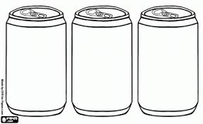 Three Cans Of Drink Like Beer Or Soft Drink With Gas Coloring Page Coloring Pages Soft Drinks Drinks