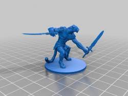 Dnd Tabaxi Rogue Stlfinder 2 male tabaxi rogues 2 bases. stlfinder