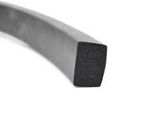Shockproof Black EPDM Extruded Flat Square Foam Rubber Seal Strips