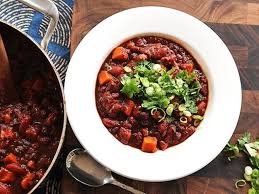 Vegan Sweet Potato And 2 Bean Chili With Hominy No Bean Chili Chili With Hominy Recipe Vegan Sweet Potato