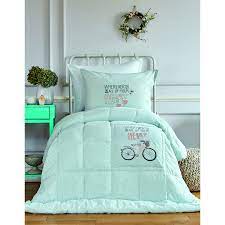 Anasayfa tüm ürünler yatak odasi uyku seti tek kişilik uyku setleri. Karaca Home Penye Comfort Sweetheart Tek Kisilik Uyku Seti Su Yesili Karaca Home