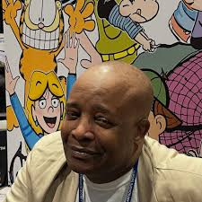 Richard Pietrzyk is here at the NCS booth! It's a good day to be a  cartoonist 👍