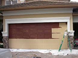 Mahogany Faux Painted Garage Door Metal Garage Doors Garage Door Paint Garage Doors