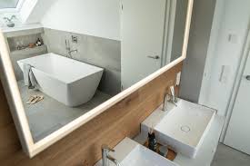 Enjoy free shipping on most stuff generously sized as bathroom vanity mirrors, it is a perfect fit for a single or double vanity in your i purchased this mirror to go with my white vanity & compliments it very well. Natural Wood Gray And White How To Update A 90 S Bathroom Archdaily