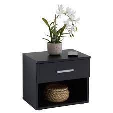 Damien nachttisch walnuss und schwarz with images walnut. Nachttisch Mary Schwarz Mit Schublade Kaufland De
