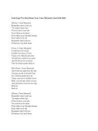 Lirik Lagu Way Back Home Pdf Musical Forms