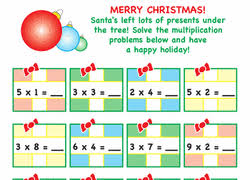 Not just addition and subtraction worksheets or 3rd grade multiplication worksheets, but all 3rd grade word problems need practicing. 3rd Grade Christmas Worksheets Free Printables Education Com