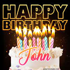 Do you want to share an awesome birthday greeting to john on his special day?. John Animated Happy Birthday Cake Gif For Whatsapp Download On Funimada Com