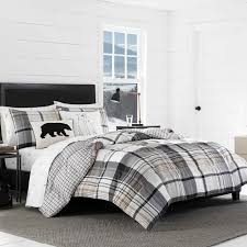 The pattern is dominated by earth tones with. Eddie Bauer Normandy Plaid Tan Microfiber Reversible Modern Contemporary Comforter Set Reviews Wayfair