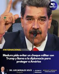 🛑El presidente de Venezuela, Nicolás Maduro, hizo un llamado a evitar un  enfrentamiento militar con Estados Unidos, pese a las tensiones y  diferencias políticas que mantiene con el presidente Donald Trump.  🛑“Ninguna