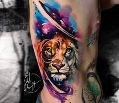 Photo Lion Tattoo By Pablo Ortiz Photo 28607 Lion Head Tattoos Abstract Lion Tattoo Colorful Lion Tattoo