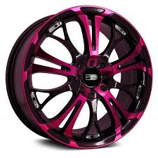 Black And Pink Car Paint Hd Wheels Spinout Gloss Black With Pink Face Pink Rims Pink Truck Accessories Pink Wheels