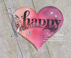 Turn the heart into a card by writing sweet words on it and folding it together. How To Make A Heart Shaped Card Lisa S Stamp Studio