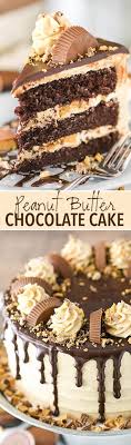 Peanut Butter Chocolate Layer Cake Paige Food Chocolatecake Desserts Layer Cake Recipes Desserts Chocolate Layer Cake Filling
