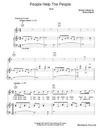 People Help The People Sheet Music Birdy Piano Sheet Music Free Sheet Music Piano Sheet Music