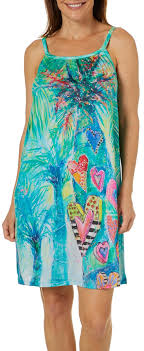 Leoma Lovegrove Womens Hearts Of Palm Sleeveless Sundress Bealls Florida Petite Dresses Halter Sundress Designer Mini Dresses