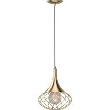 Gold Cage Pendant Lights Lighting The Home Depot