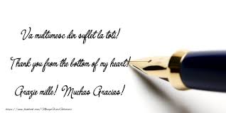 Felicitari De Multumire Va Multumesc Din Suflet My Heart Wish