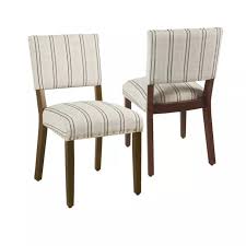 Set Of 2 Stripe Dining Chair Blue White Homepop In 2020 Striped Dining Chairs Upholstered Dining Chairs Dining Chairs