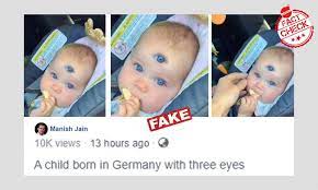 Digitally Edited Clip Viral As Three Eyed Baby Born In Germany Boom Live