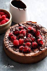 Bought prepared angle food cakes,; Chocolate Raspberry Cheesecake Low Carb Low Fat Cafe Delites