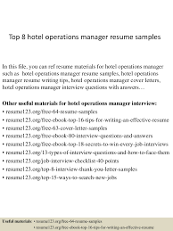Finance managers assure that the entire finance processes of a business are in sync and that all the employees in the finance department are effective by executing their jobs and responsibilities in sample assistant finance manager resume. Top 8 Hotel Operations Manager Resume Samples