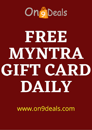 On the payment page, apply the code at the 'apply gift card section to avail the voucher value. On9deals Giveaway 12th May Free Myntra Gift Card Voucher Worth Rs 50 On9deals Com