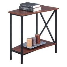 Tucson Wedge End Table Black Cherry Johar Furniture Wedge End Table Johar Furniture End Tables