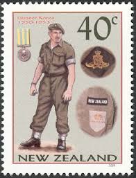 New Zealand Stamp Military Uniforms Gunner Korea 1950 1953 Military Uniform Stamp New Zealand