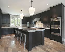The Stainless Steel Countertop Complements The Dark Espresso Cabinets Nicely Luxury Kitchen Design Luxury Kitchens Grey Countertops