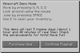 If you'd like to share your local minecraft game with friends across the internet, it's a bit more complicated than just pushing a button. Demo Mode Minecraft Wiki