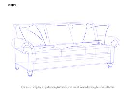 Learn How To Draw Sofa Furniture Step By Step Drawing Tutorials Baumkunst Kunst Sofa