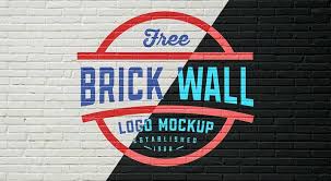 Free White Black Brick Wall Logo Mockup Psd In 2020 Wall Logo Logo Mockup Black Brick Wall