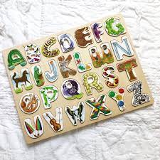 Melissa & doug upper & lower case alphabet puzzle. Melissa Doug Alphabet Art Puzzle