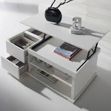 Table basse design laquée blanche plateau gris amovible teena. Table Basse Modulable Table Salon Table Basse Blanche Design