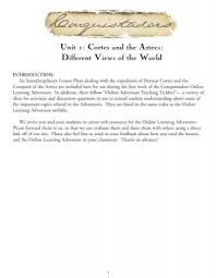 Read 71 reviews from the world's largest community for readers. Unit 1 Cortes And The Aztecs Different Views Of The World Pbs