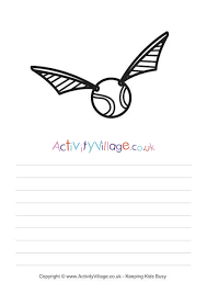 Find thousands of coloring pages in the coloring library. Golden Snitch Story Paper