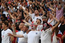 England fans celebrating after beating germany 2 0 and reaching the quarter final of the euros. Tqvfixur99irqm