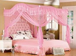 Pink Arched Four Corner Square Princess Bed Canopy Mosqui Girls Bed Canopy Princess Canopy Bed Toddler Canopy Bed