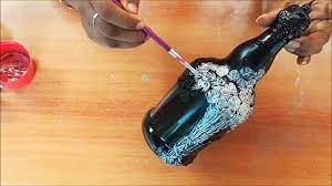 Bottle Art Bottle Craft Antique Bottle Bottle Painting With Air Dry Clay And Fabric Paint Youtube Once the paint was dry i ironed the bottom half of the. bottle art bottle craft antique bottle bottle painting with air dry clay and fabric paint