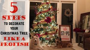 To avoid branches bulging between tightly cinched garland. 5 Steps To Decorating A Christmas Tree Like A Professional Youtube